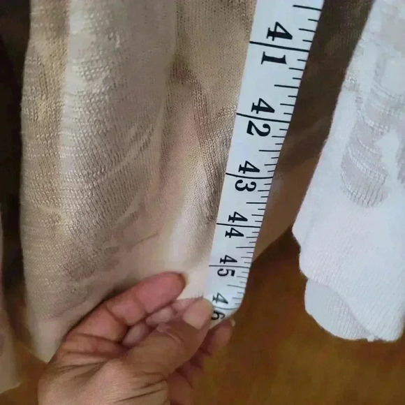 marla wynne Beige Ivory Long Open Front Cardigan Women's Size Large - Picture 11 of 12